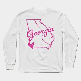 Georgia Outline Long Sleeve T-Shirt